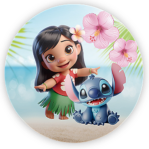 Painel de Mesa - Lilo e Stitch - Sublimado 3D