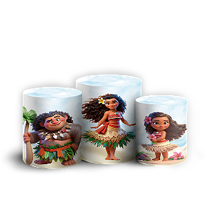 Trio Cilindro - Moana - Sublimado 3D
