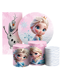 KIT Redondo Trio e Faixa - Frozen - Sublimado 3D