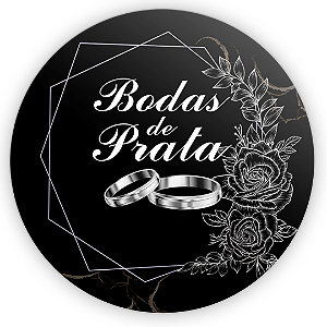 Painel de Mesa - Bodas de Prata - Sublimado 3D