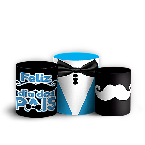 Trio Cilindro - Dia Dos Pais - Sublimado 3D + Elástico