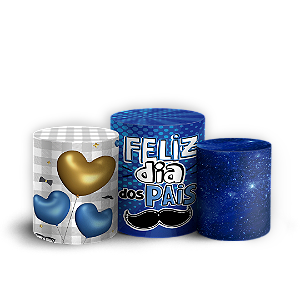 Trio Cilindro - Dia Dos Pais - Sublimado 3D + Elástico