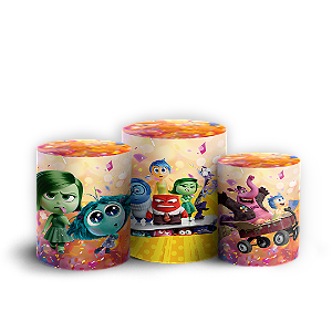 Trio Cilindro - Divertida Mente - Sublimado 3D + Elástico