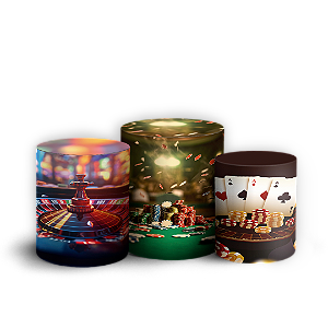 Trio Cilindro - Casino - Sublimado 3D + Elástico