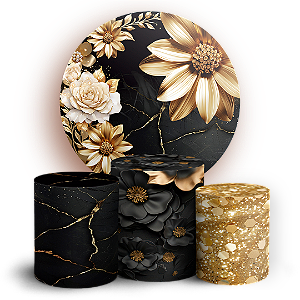 KIT Redondo e Trio - Floral - Sublimado 3D