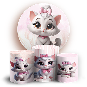 KIT Redondo e Trio - Gatinha - Sublimado 3D