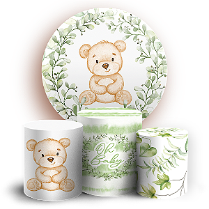 KIT Redondo e Trio - Urso Verde - Sublimado 3D