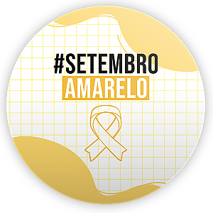 Painel Redondo - Setembro Amarelo - Sublimado 3D