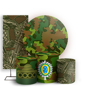 KIT Redondo Trio e Faixa - Exercito Camuflado - Sublimado 3D