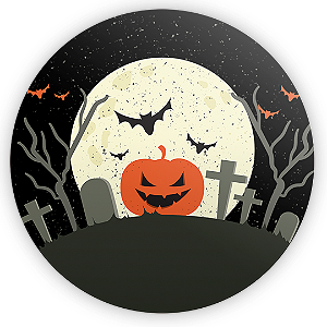 Painel de Mesa - Dia das Bruxas Halloween - Sublimado 3D