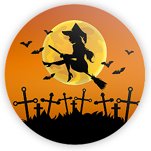 Painel de Mesa - Dia das Bruxas Halloween - Sublimado 3D