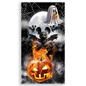 Faixa Lateral - Mickey Dia das Bruxas Halloween - Sublimado 3D