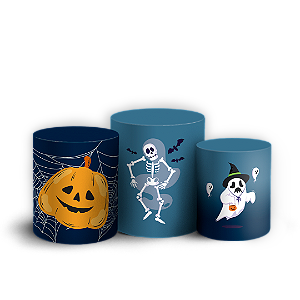 Trio Cilindro - Dia das Bruxas Halloween - Sublimado 3D