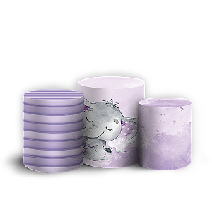 Trio Cilindro - Elefante Rosa - Sublimado 3D