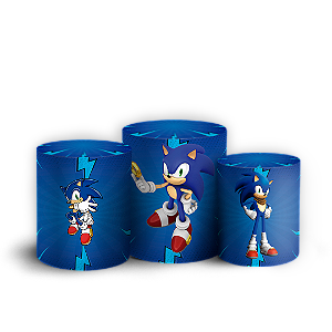 Trio Cilindro - Sonic - Sublimado 3D