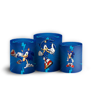 Trio Cilindro - Sonic - Sublimado 3D