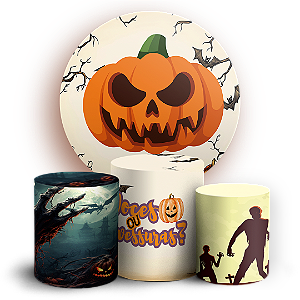 KIT Redondo e Trio - Dia das Bruxas Halloween - Sublimado 3D