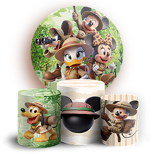 KIT Redondo e Trio - Mickey Safari - Sublimado 3D