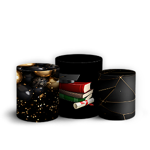 Trio Cilindro - Formatura - Sublimado 3D + Elástico