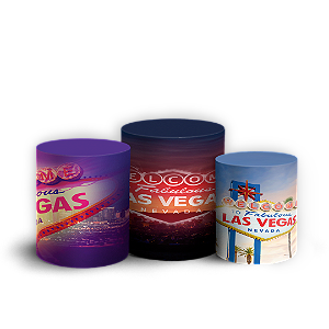 Trio Cilindro - Las Vegas - Sublimado 3D + Elástico