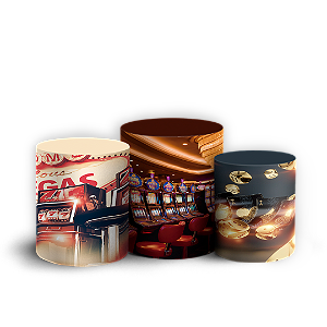 Trio Cilindro - Las Vegas - Sublimado 3D + Elástico