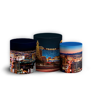 Trio Cilindro - Las Vegas - Sublimado 3D + Elástico