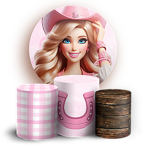 KIT Redondo e Trio - Barbie Boiadeira - Sublimado 3D