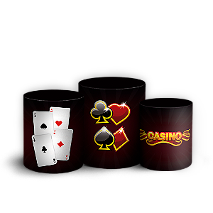 Trio Cilindro - Cassino - Sublimado 3D + Elástico