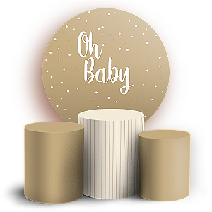 KIT Redondo e Trio - Oh Baby - Sublimado 3D