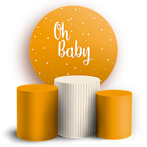 KIT Redondo e Trio - Oh Baby - Sublimado 3D
