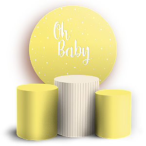 KIT Redondo e Trio - Oh Baby - Sublimado 3D