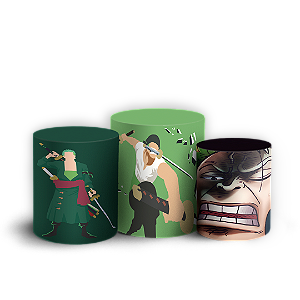 Trio Cilindro - Zoro One Piece - Sublimado 3D + Elástico