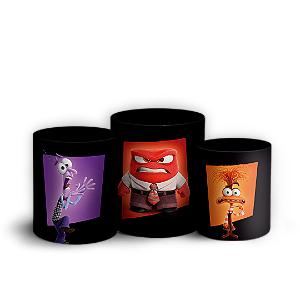 Trio Cilindro - Divertida Mente - Sublimado 3D + Elástico