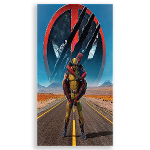 Faixa Lateral - Deadpool e Wolverine - Sublimado 3D