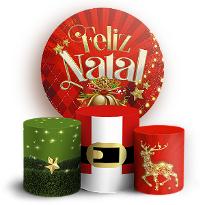 KIT Redondo e Trio - Natal - Sublimado 3D