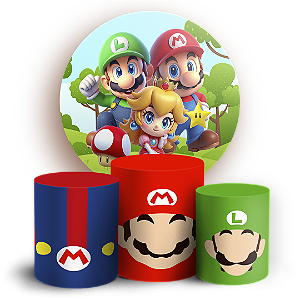 KIT Redondo e Trio - Super Mario - Sublimado 3D