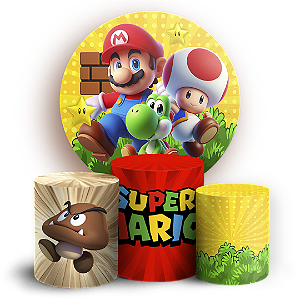 KIT Redondo e Trio - Super Mario - Sublimado 3D