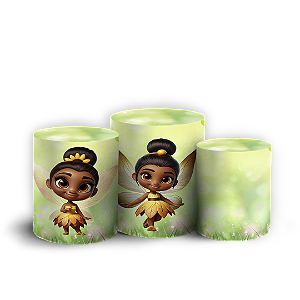 Trio Cilindro - Tinker Bell Sininho - Sublimado 3D + Elástico