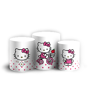 Trio Cilindro - Hello Kitty - Sublimado 3D + Elástico