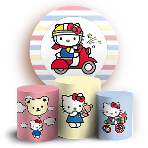 KIT Redondo e Trio - Hello Kitty - Sublimado 3D