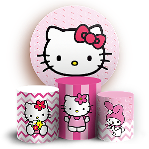 KIT Redondo e Trio - Hello Kitty - Sublimado 3D