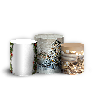 Trio Cilindro - Natal - Sublimado 3D