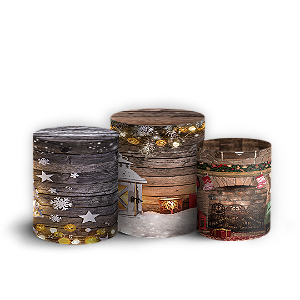 Trio Cilindro - Natal - Sublimado 3D