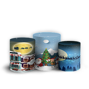 Trio Cilindro - Natal - Sublimado 3D