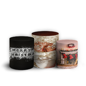 Trio Cilindro - Natal - Sublimado 3D