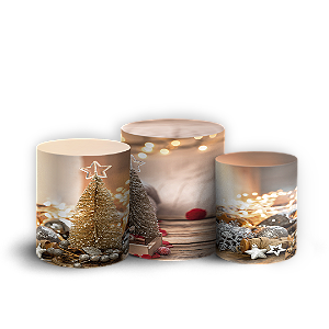 Trio Cilindro - Natal - Sublimado 3D