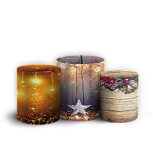 Trio Cilindro - Natal - Sublimado 3D