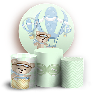 KIT Redondo e Trio - Ursinho Baloeiro - Sublimado 3D