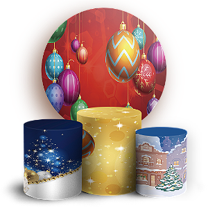 KIT Redondo e Trio - Natal - Sublimado 3D