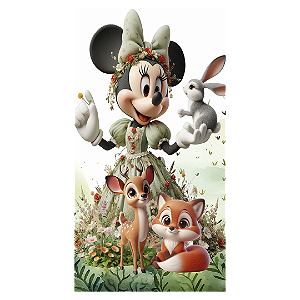 Faixa Lateral - Minnie Verde - Sublimado 3D